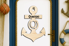 SVG Family Letter Q Door Hanger Alphabet Anchor Nautical Sea Product Image 3