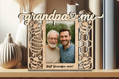 Bee Grandpa and Me SVG Honey Summer Grandkids Frame Picture Product Image 3