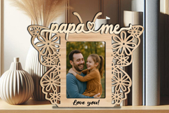 Butterfly SVG Papa &amp; Me Frame Photo Gift Holiday Home Decor Product Image 3