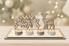 SVG Holiday Bell Deer Christmas Decoration Candles Holder Product Image 3
