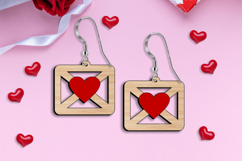 Valentine Day Love Envelope Earring SVG Laser Gift Romantic Product Image 3
