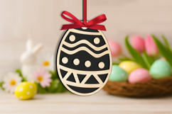 Easter Holiday Pattern Ornament Laser SVG Gift Present Egg Product Image 3