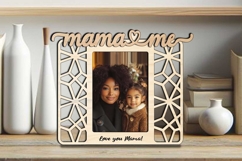 Abstract Mama and Me SVG Photo Frame Laser Mother Gift Child Product Image 3
