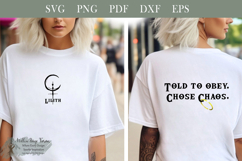 Told to Obey Chose Chaos svg | Broken Halo Gothic Design Product Image 4