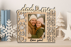 SVG Penguin Winter Dad and Me Photo Frame Home Laser Gift Product Image 2