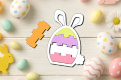 Blocks Laser SVG Bunny Easter Puzzle Kid Child Game Present Product Image 3