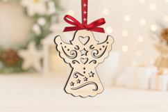 SVG Holy Angle Christmas Ornament Laser Gift Holiday Present Product Image 3