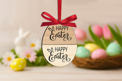 Happy Easter Gift Card Holder Bunny Ears SVG Laser Egg Gift Product Image 3