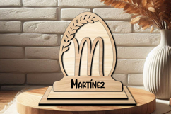 Letter M Laser Easter Monogram Family Globe Home Decor Gift Product Image 3