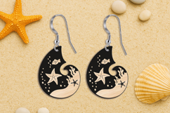 Starfish Ocean Sea Bed Nautical Earring SVG Nature Laser Set Product Image 3