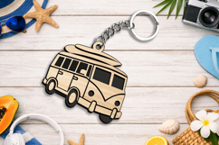 Summer Camper Laser SVG Keychain Present Accessory Gift Surf Product Image 3