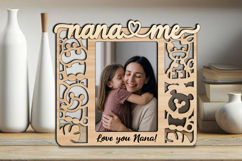 SVG Nana and Me Photo Frame Africa Lion Giraffe Elephant Product Image 3