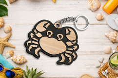 SVG Summer Crab Maritime Keychain Critter Gift Laser Present Product Image 3