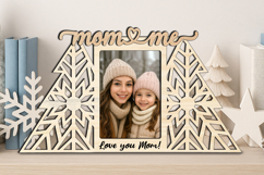 Christmas Tree Mom and Me SVG Photo Frame Laser Gift Winter Product Image 3