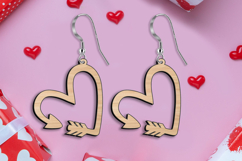 SVG Arrow Heart Love Earrings Gift Laser St Valentine's Day Product Image 3