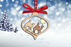 SVG Arabesque Merry Christmas Holy Night Silent Night Laser Product Image 3