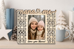 Snowflake SVG Nana and Me Photo Frame Laser Gift Winter Kids Product Image 2