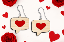 SVG Cute Instagram Love Earrings Valentine Romantic Laser Product Image 3