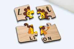 Lion Leo Kid Puzzle Baby Game Child Play SVG Letters Laser Product Image 3