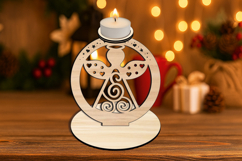 Holy Angel SVG Candle Holder Home Holiday Decor Laser Gift Product Image 3