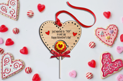 SVG POP Lollipop Valentine's Day Love Gift Laser Romantic Product Image 3