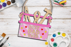 Kid Coloring Father’s Day Gift Laser SVG DIY Wooden Ornament Product Image 2