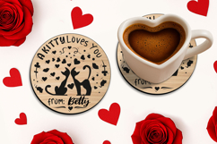Laser SVG St. Valentine Day Coaster Romantic Love Present Product Image 3