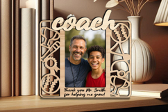 Coach Baseball Sport SVG Photo Frame Student School Laser Product Image 3