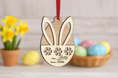 Rabbit Ears SVG Happy Easter Gift Card Money Holder Laser Product Image 3