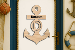 Letter D SVG Alphabet Door Hanger Anchor Nautical Family Sea Product Image 3