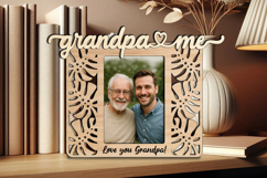 Tropical Grandpa and Me SVG Photo Frame Home Laser Holiday Product Image 3
