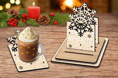 SVG Snowflake Christmas Coasters Laser Holiday Present Gift Product Image 3