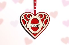 Valentine Day Monogram Letter O Love Gift Romantic SVG Laser Product Image 3