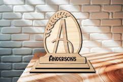 Easter Monogram Letter A Family Globe Home Decor Laser Gift Product Image 3