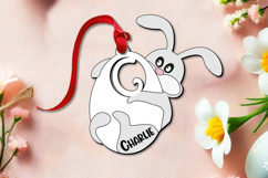 SVG Laser Letter C Bunny Easter Egg Basket Tag Ornament Gift Product Image 3