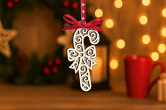 Christmas Sweet Candy Stick Laser SVG Ornament Present Gift Product Image 3