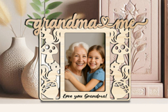 Autumn SVG Grandma and Me Photo Frame Grandkid Squirrel Fall Product Image 3