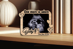 One More Baby Ultrasound Sonogram Magnet SVG Frame Laser Product Image 4