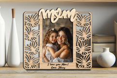 SVG Butterfly Mother Daughter Frame Photo Picture Love Gift Product Image 3