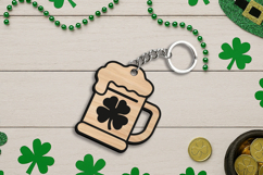Beer Mug Lucky Charm Keychain St. Patrick's Day SVG Laser Product Image 3