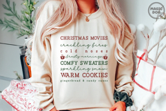 Cozy Christmas Words|Christmas Movies Warm Cookies Comfy Product Image 3