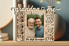 SVG Animal Grandpa and Me Giraffe Frame Picture Hippo Lion Product Image 3