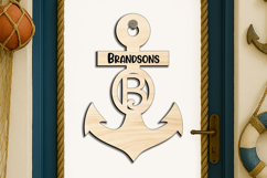 Letter B SVG Anchor Nautical Family Door Hanger Sea Alphabet Product Image 3