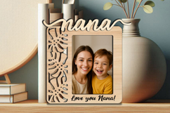 Tropical Nana Photo Frame SVG Home Decor Laser Gift Present Product Image 3