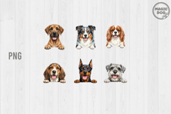 Peeking Dog Bundle Dog Breeds|Puppy Pet Lover|Owner Dog Mom Product Image 3