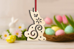 Rabbit Spring Easter SVG Laser Ornament Present Gift Bunny Product Image 3