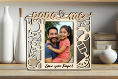 Summer Vibes Papa and Me Frame Photo SVG Laser Present Gift Product Image 3