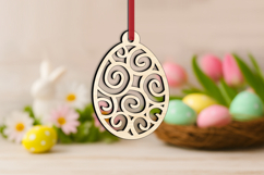 SVG Laser Easter Egg Swirl Elements Ornament Present Gift Product Image 3