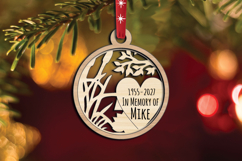 Lake Heart Laser SVG Memorial Ornament Christmas Remembrance Product Image 3