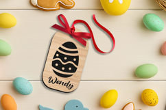 Easter Egg Tag Basket Labels SVG Laser Ribbon Holiday Gift Product Image 4